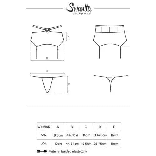 Obsessive Strumpebandshållare & Stringtrosa Swanita Svart