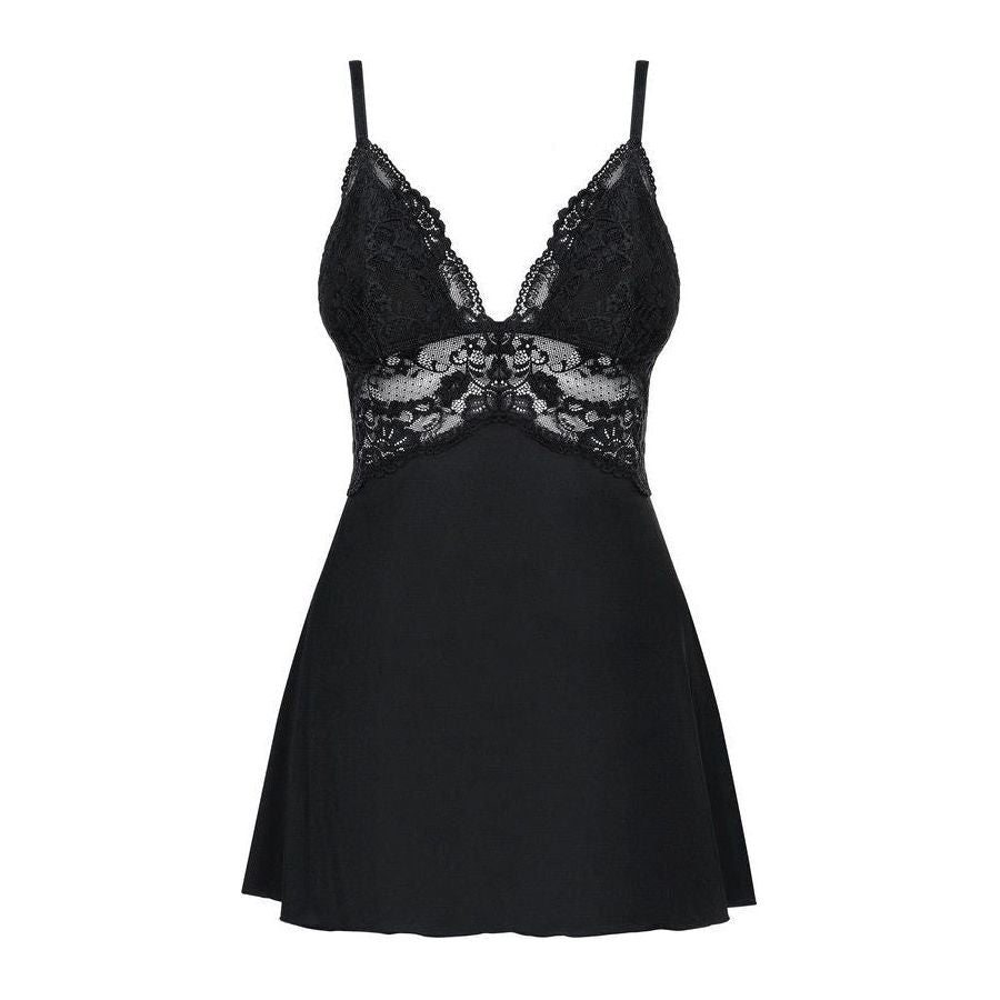 Obsessive Chemise & Stringtrosa 810-BAB-1 Svart