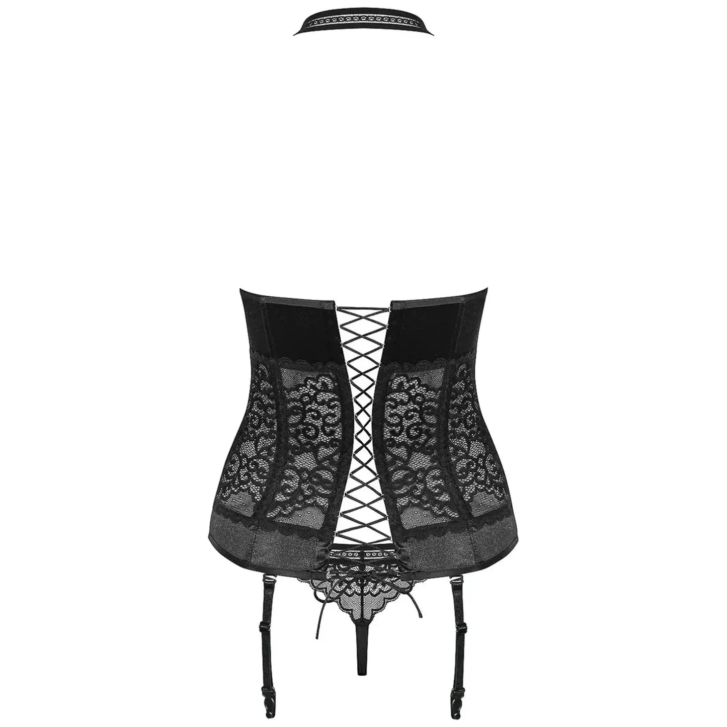 Obsessive Korsett & Stringtrosa Set Ailay Svart