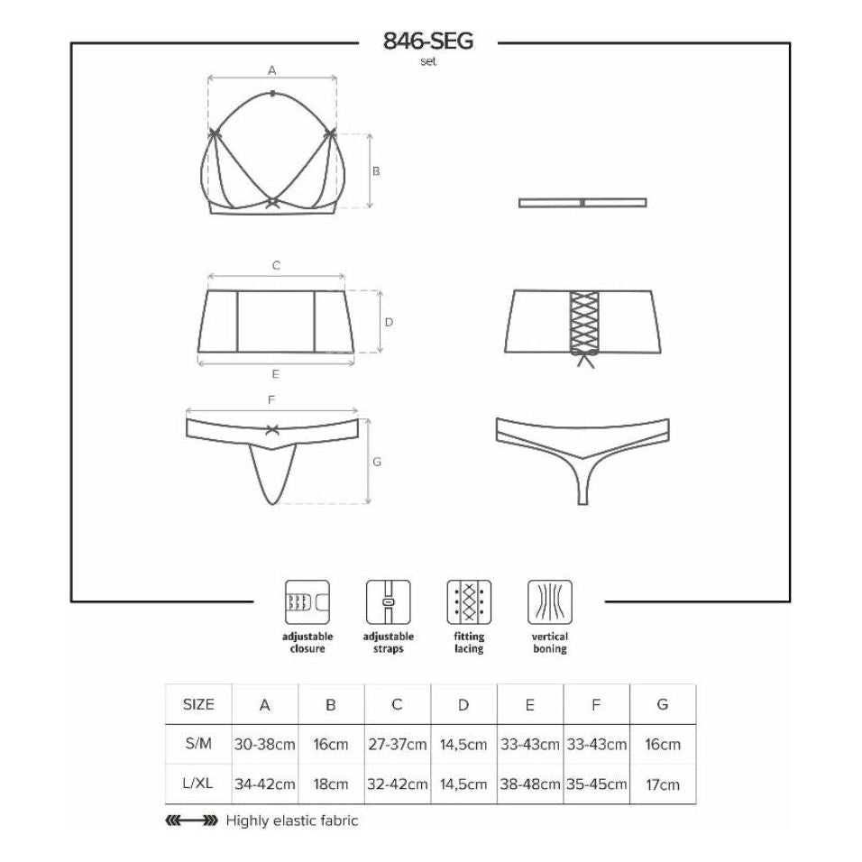 Obsessive Set I 3 Delar 846-SEG-1 Svart