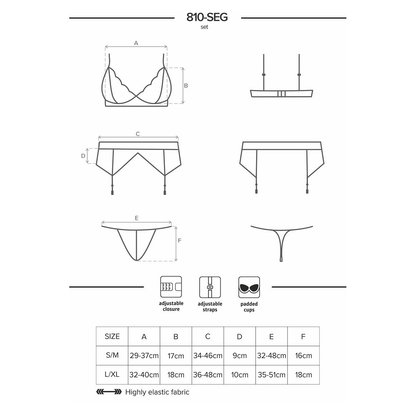 Obsessive Set 3 delar 810-SEG-2 Vit